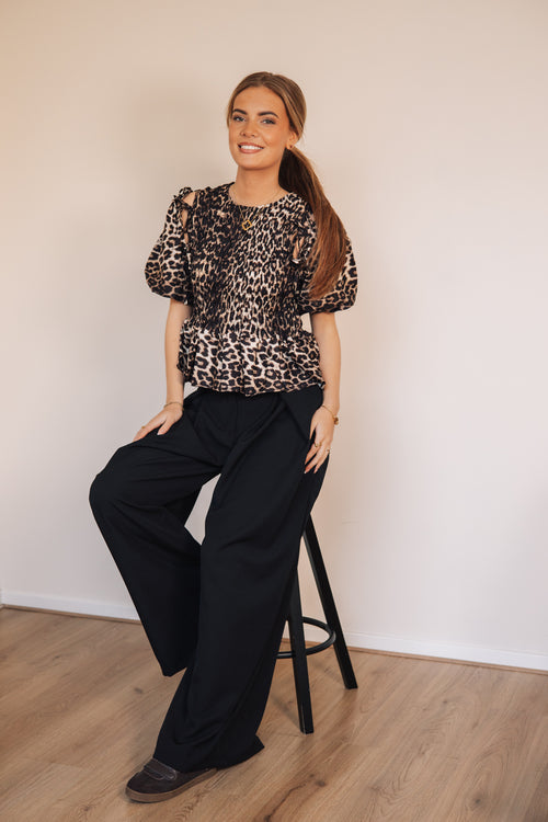 By Hilke Blouse Leopard Bo