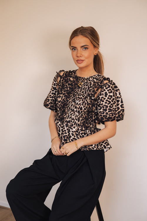 By Hilke Blouse Leopard Bo
