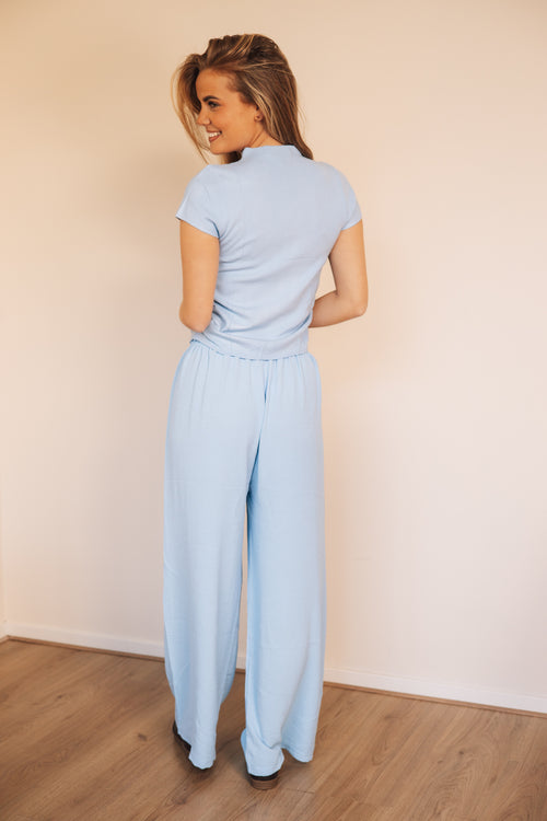 By Hilke Top Suze Light Blue