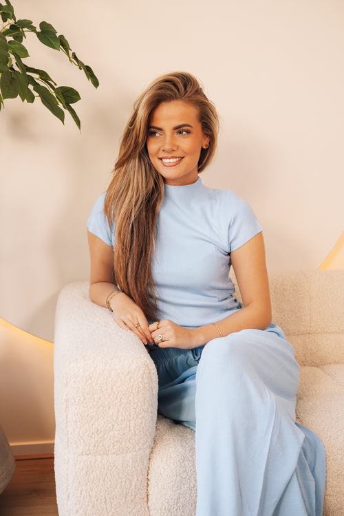 By Hilke Top Suze Light Blue