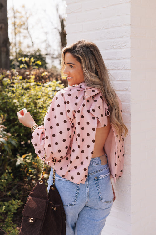 By Hilke Blouse Dots Pink