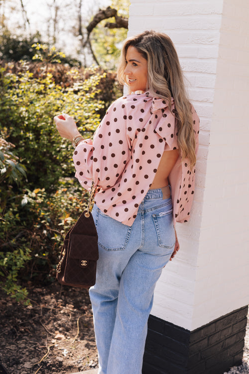 By Hilke Blouse Dots Pink