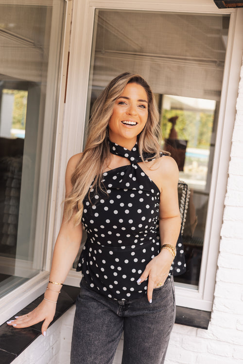 By Hilke Top Dots Black