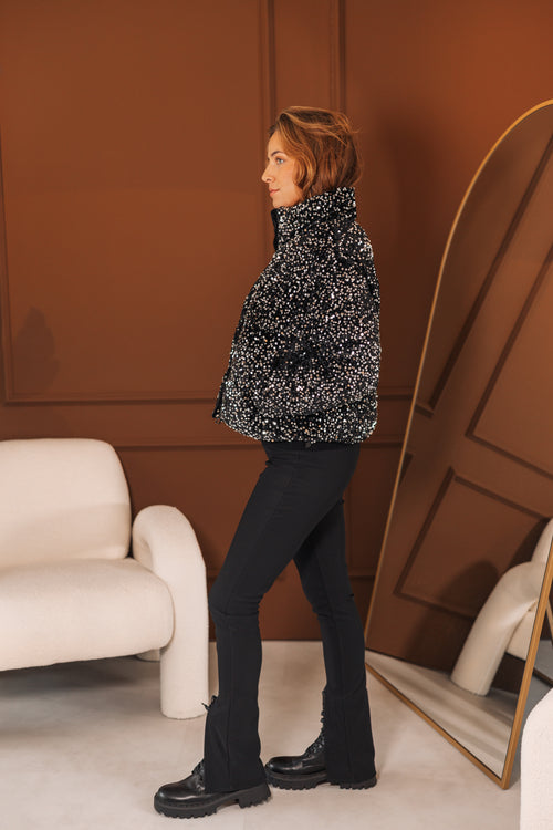 By Hilke Pailletten Coat Liv Black