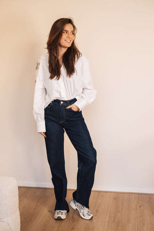 By Hilke Oversized Blouse Strass