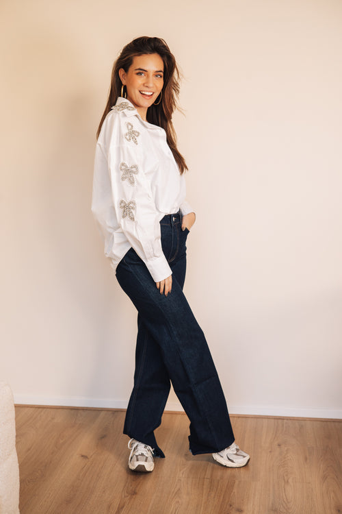 By Hilke Oversized Blouse Strass