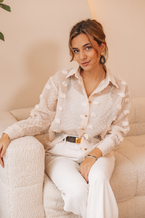 By Hilke Blouse Fayen Cream