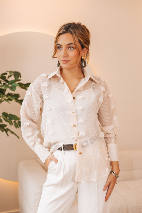 By Hilke Blouse Fayen Cream