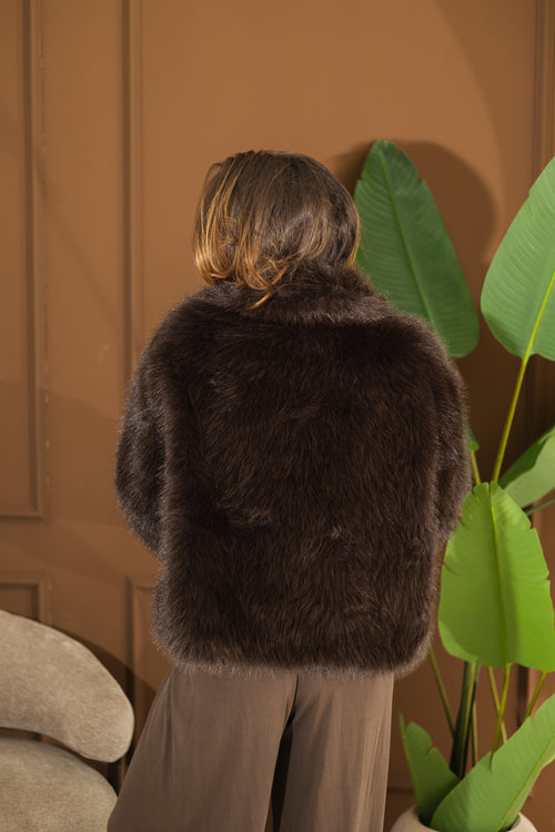 By Hilke Fur Coat Choco