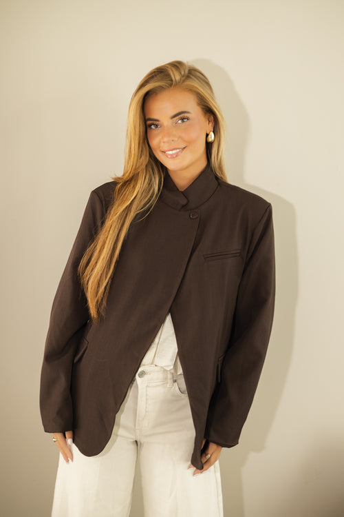 By Hilke Multi Blazer Choco