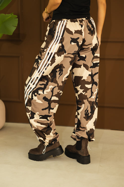 By Hilke Camo Pants Scuba Taupe