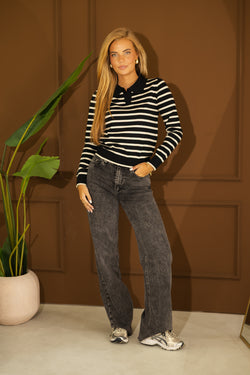 By Hilke Stripe Pull Black