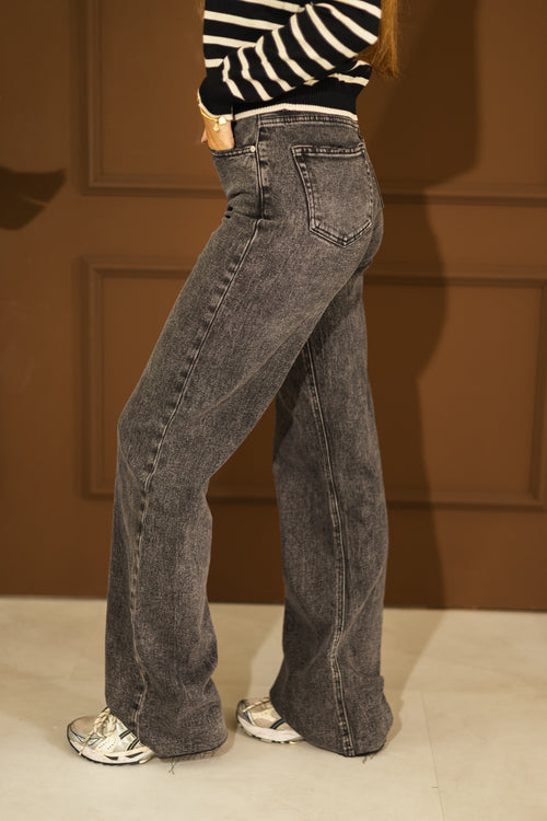 By Hilke Jeans Wide Leg Black