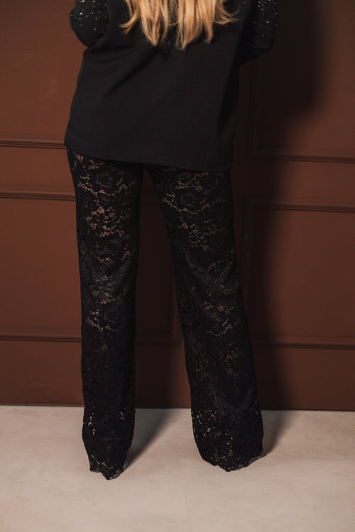 By Hilke Lace Pants Black