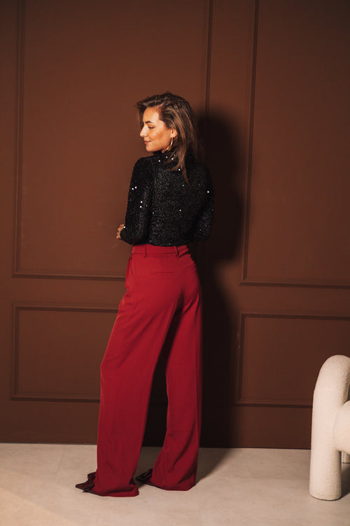 By Hilke Sequin Top Mirae Black