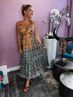 By Hilke Dress Mirel Orange/Blue