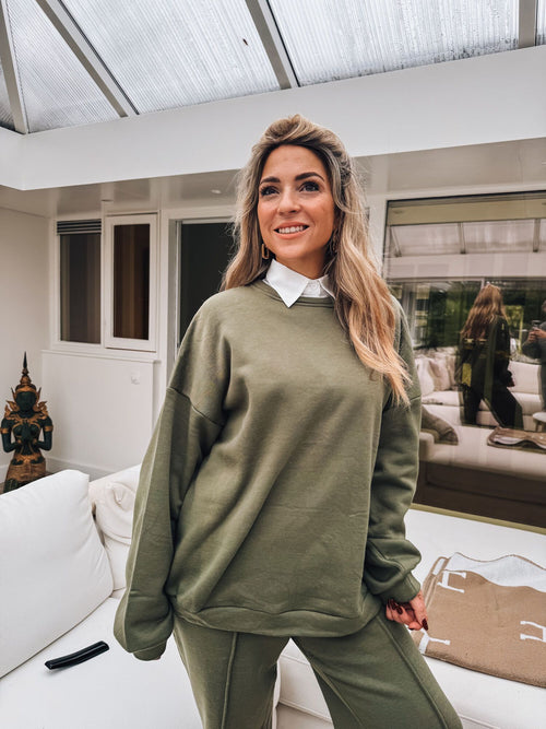 By Hilke Sweater Zia Army