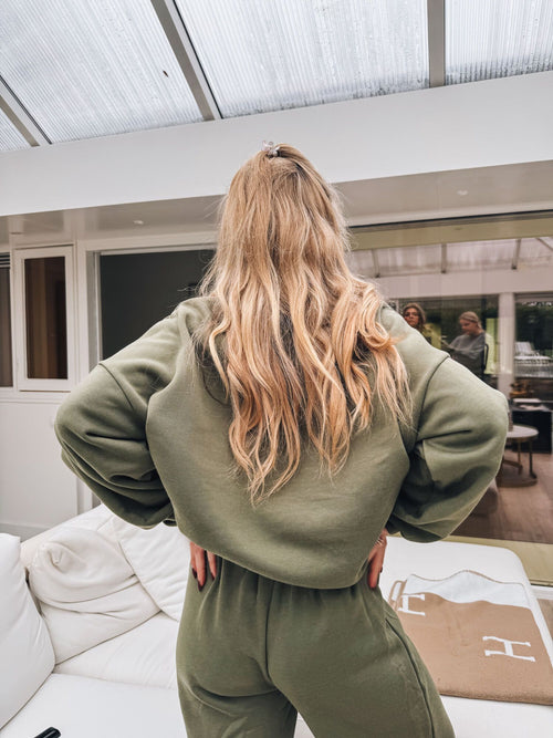 By Hilke Sweater Zia Army