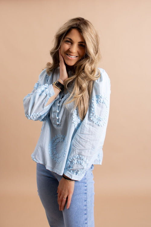 By Hilke Blouse Leros Blue