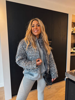 By Hilke Pailletten Coat Liv Grey