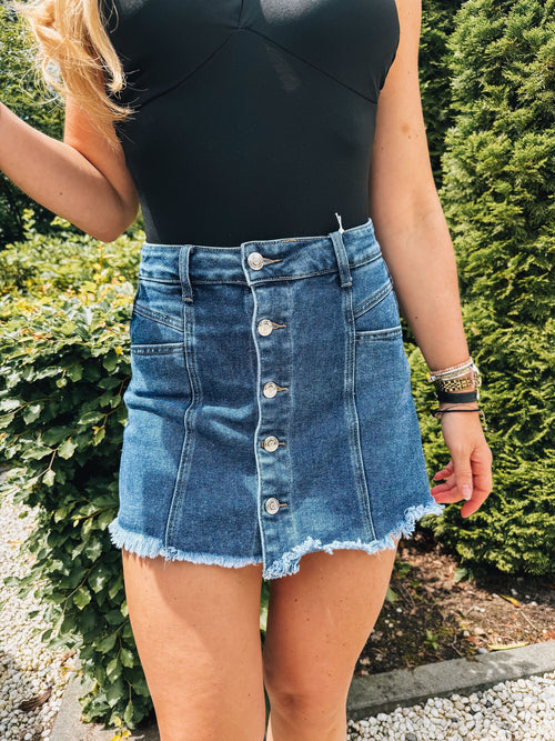 By Hilke Denim Skort Mo
