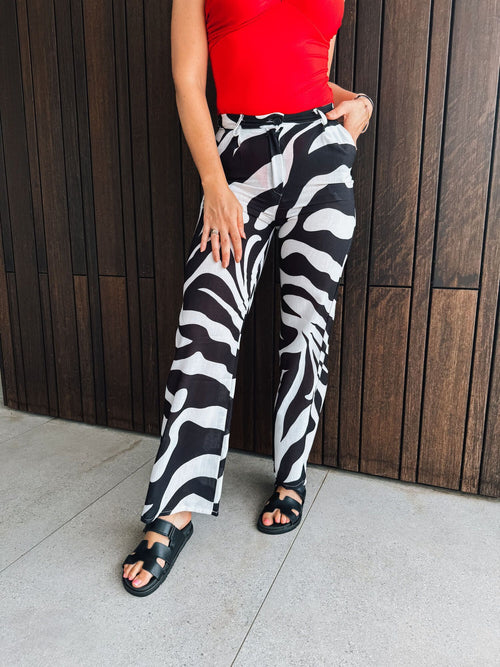 By Hilke Pantalon Zebra