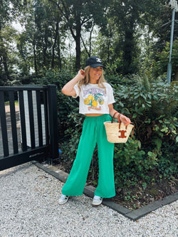 By Hilke Cropped Shirt Lemon White