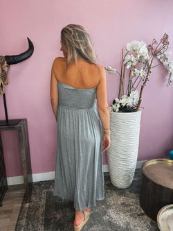 By Hilke Strapless Dress Izzy Grey
