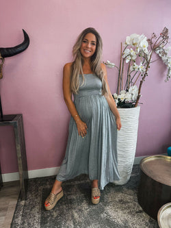 By Hilke Strapless Dress Izzy Grey