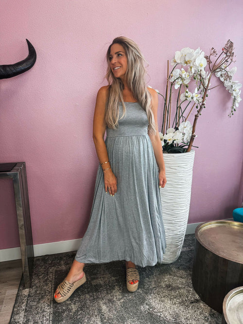 By Hilke Strapless Dress Izzy Grey