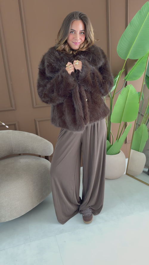 By Hilke Fur Coat Choco