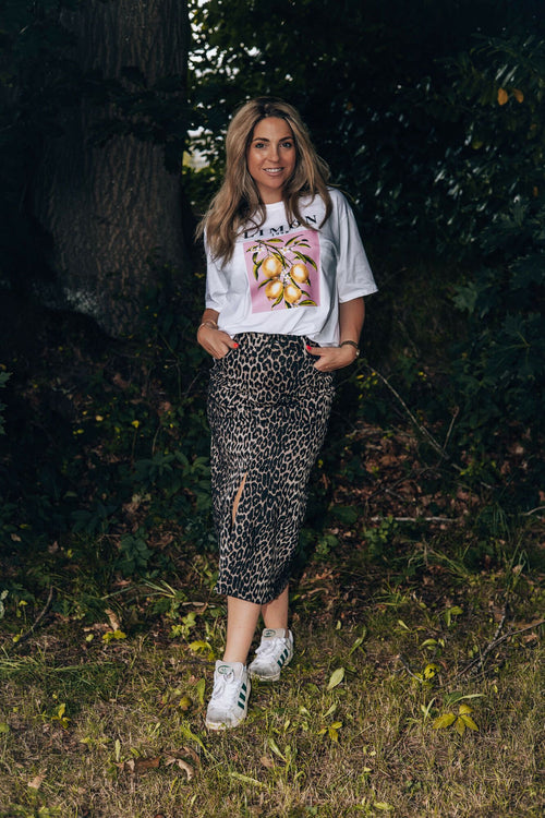 By Hilke T-Shirt Limon White