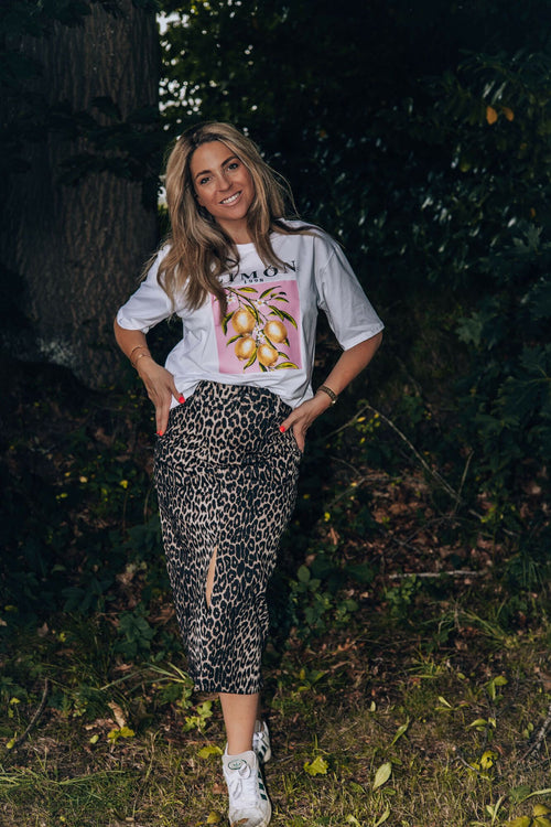 By Hilke T-Shirt Limon White