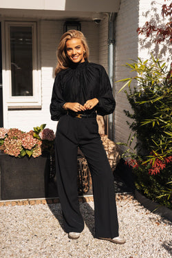 By Hilke Blouse Brook Black