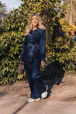 By Hilke Denim Set Bre Dark Blue