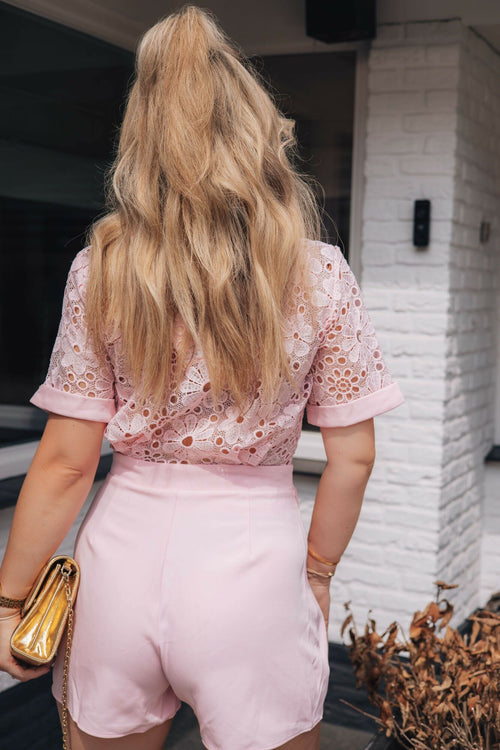 By Hilke Playsuit Eliza Pink