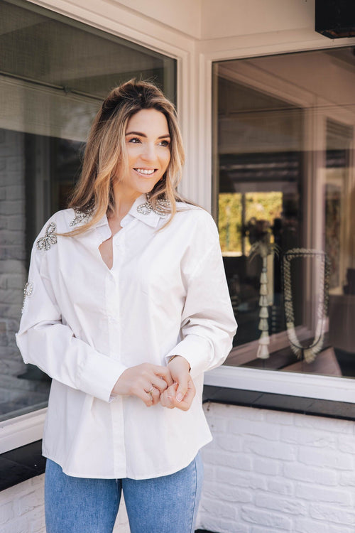 By Hilke Blouse Fenna White