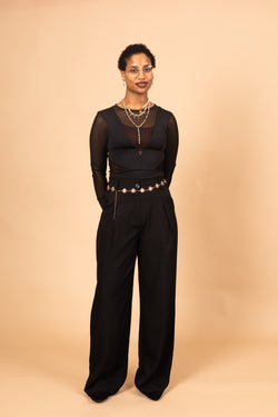 By Hilke Top Mesh Danielle Black