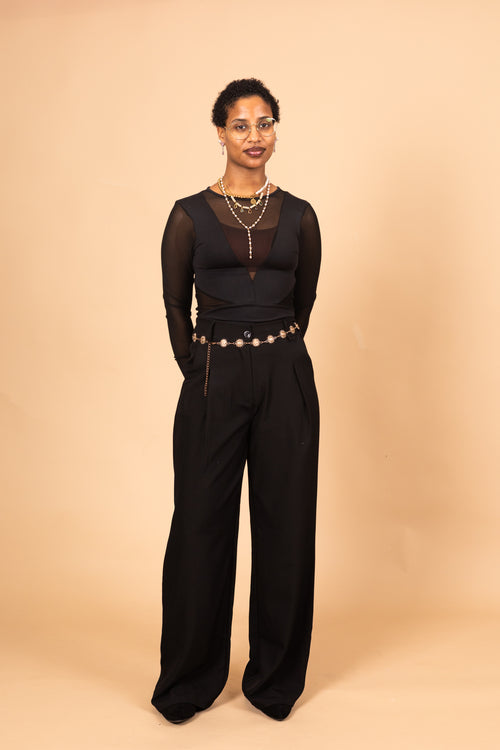 By Hilke Top Mesh Danielle Black