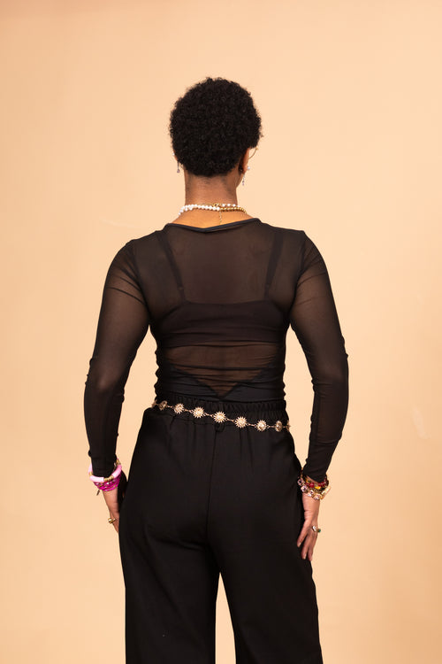 By Hilke Top Mesh Danielle Black