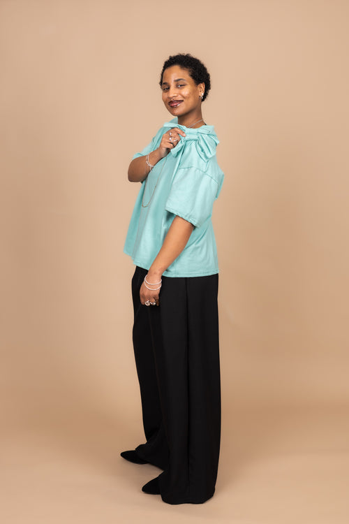 By Hilke T-Shirt Linde Turquoise