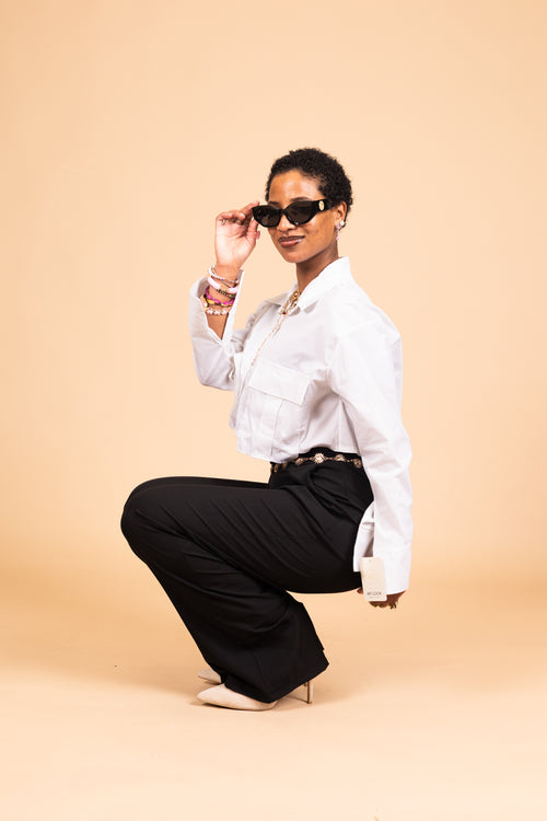 By Hilke Blouse Roos White